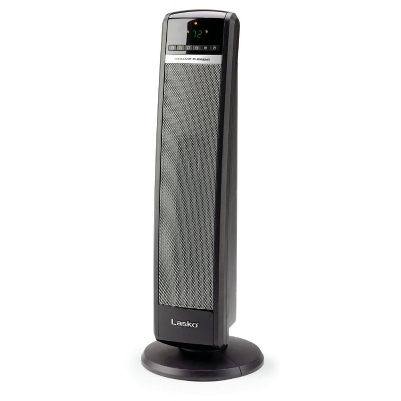Photo 1 of Lasko 1500W Electric Ceramic Tower Space Heater with Remote Control, CT30750, Black,