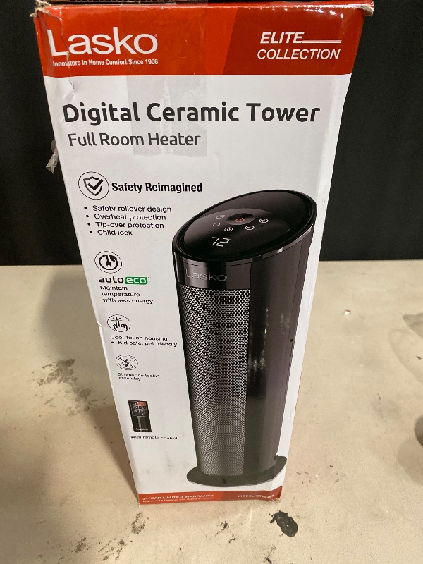 Photo 1 of Lasko - 22" Electric Ceramic Tower Heater with Timer and Powerful 1500W: Smart Heat for Your Home.