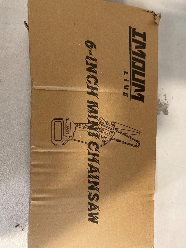 Photo 1 of Mini Chainsaw 6-Inch with 2 Battery Mini Electric Chain Saws Cordless Handheld Portable Small Chainsaw for Wood Cutting