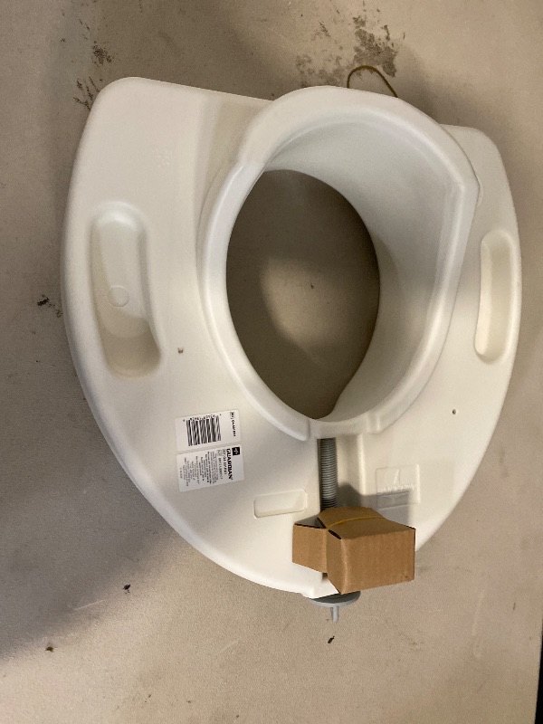 Photo 1 of Medline Elevated Locking Toilet Seat, No Arms, 5-Inch Height, Enhanced with Microban Antimicrobial Protection, 350 lb Weight Capacity, Blue - Secure & Comfortable, Easy Installation