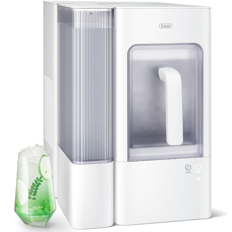 Photo 1 of Gevi Adella Gemi Nugget Ice Maker Countertop with 1 Gallon Side Tank,Chewable Ice Machine with Portable Ice Basket, 40 lbs in 24 Hours, Pellet Ice Machine with Self-Cleaning for Home Party