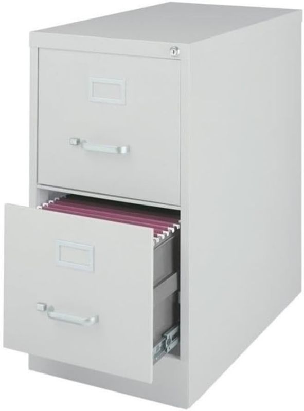 Photo 1 of 2 Drawer Commercial Letter Size File Cabinet Finish: Light Gray