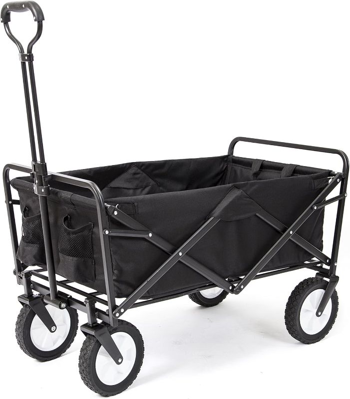 Photo 1 of MacSports Collapsible Folding Outdoor Utility Wagon, Black