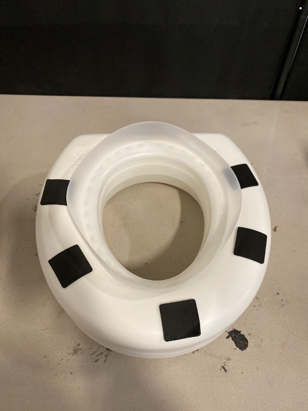 Photo 1 of HealthSmart Enhanced Comfort 5" Raised (Round) Toilet Seat Riser 5 Slip Resistant Pads FSA/HSA Eligible Toilet Seat Risers for Seniors Padded Toilet Seat Elevation 15.7 x 15.2 x 6.1