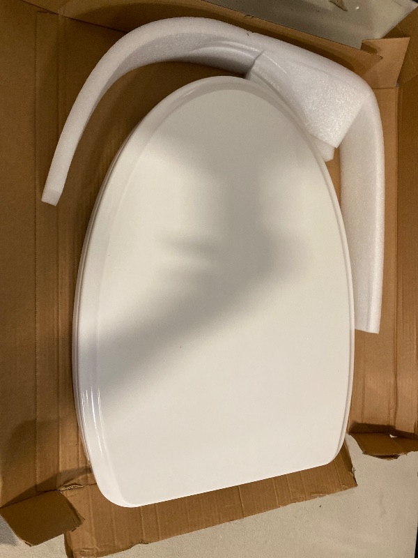Photo 1 of Kohler K-4774-0 Brevia Elongated White Toilet Seat with Quick-Release Hinges And Quick-Attach Hardware For Easy Clean