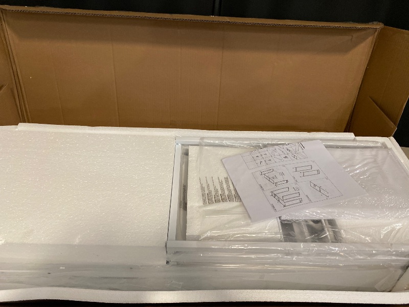 Photo 1 of Dresser for Bedroom with Clothes Rack Side Pockets White 5 Drawers Dresser with Charging Station LED Lights Sturdy Steel Frame Wood Top Organizer Unit for Nursery Hallway Closet