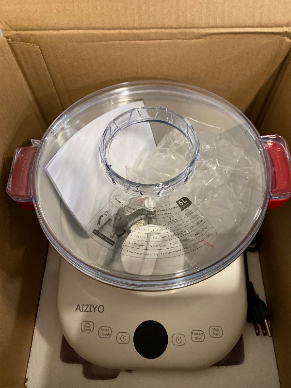 Photo 1 of Electric Dough Mixer with Ferment Function, 7L(7.3QT) Dough Maker Machine with 304 Stainless Steel Bowl, Microcomputer Timing, Household Flour Kneading Machine for Pizza Bread,Christmas Gift