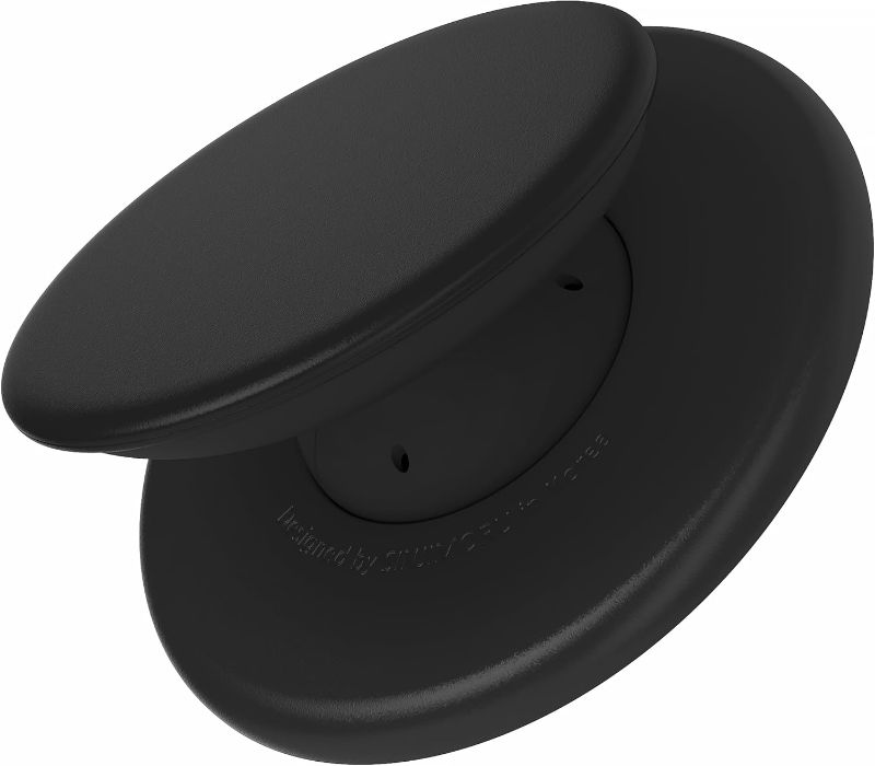 Photo 1 of Sinjimoru for MagSafe Phone Grip, Soft Silicone Magnetic Finger Grip for iPhone 16/15/14/13/12, Comfortable One-Touch Holding, M-Tap Tok Black