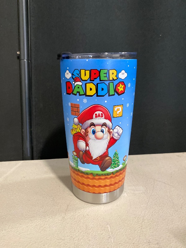 Photo 1 of Father Day Gifts, Daddio Tumbler with Lid 20 oz Stainless Steel, Dad Coffee Mug, Gamer Dad Present, Daddy Birthday Gifts from Daughter, Son, Wife