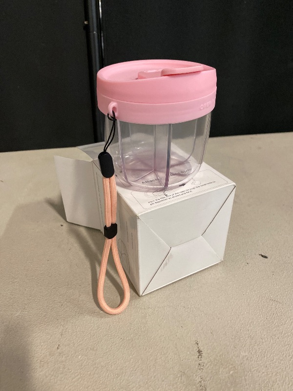 Photo 1 of Large Pill Dispenser with 6 Compartments, Anti-Mix Pill Bottle Organizer with Wide Opening & Easy Retrieval, Vitamin Organizer for Travel, BPA-Free Pill Box with a Strap, Pink