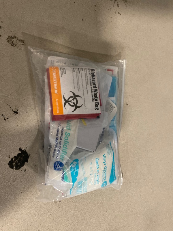 Photo 1 of Urgent First Aid 22 Piece Bodily Fluid Clean Up Pack/Bloodborne Pathogen Spill Kit - be OSHA Compliant and Protect from Dangerous Exposure to Blood and Other potentially infectious Materials