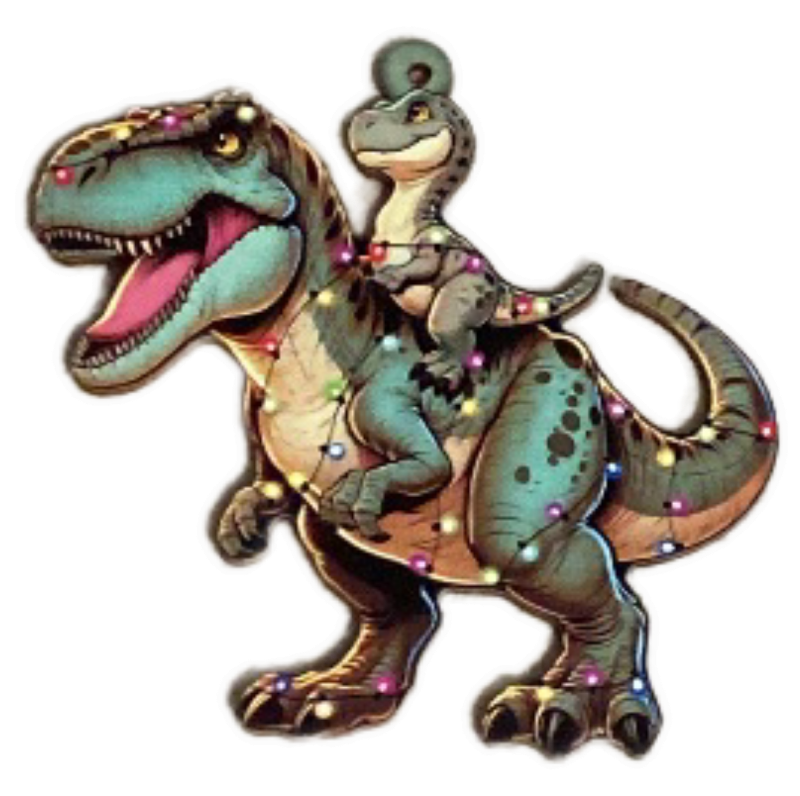 Photo 1 of 3 Pack Dinosaur Tree Ornaments 