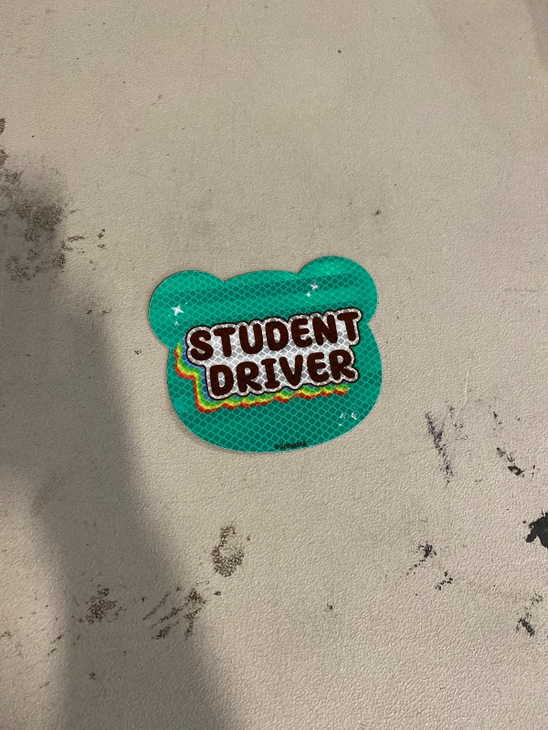 Photo 1 of GEEKBEAR [Signature] Student Driver Car Magnet - Rainbow Line Series 