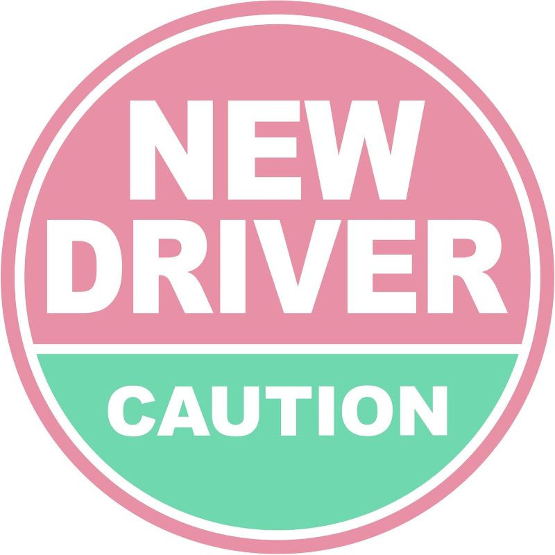 Photo 1 of GEEKBEAR New Driver Car Magnet - Colorful, Reflective, Weather-Resistant - Circular 4.7 x 4.7 in