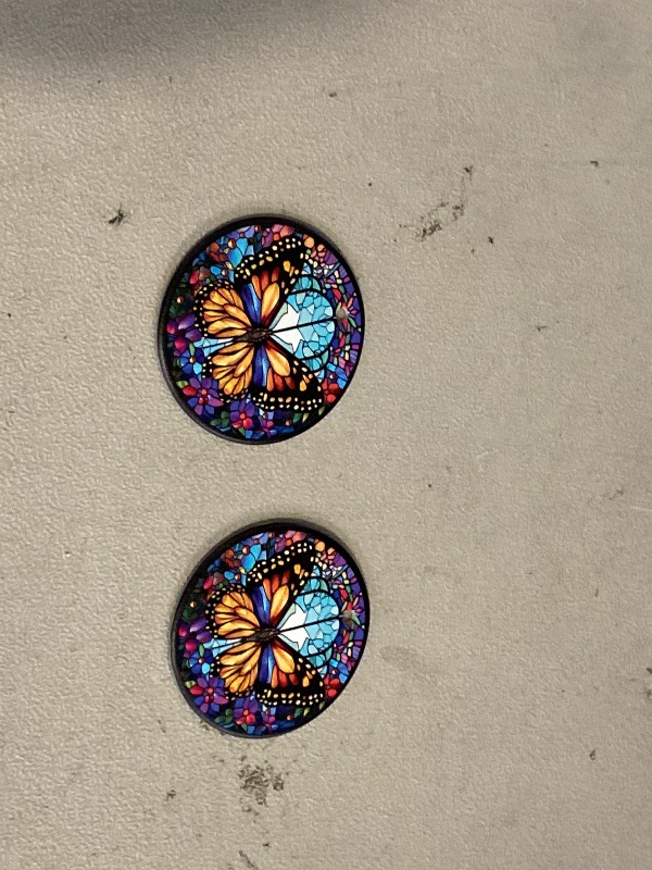Photo 1 of 2 Pack Christmas Butterfly Ornaments 