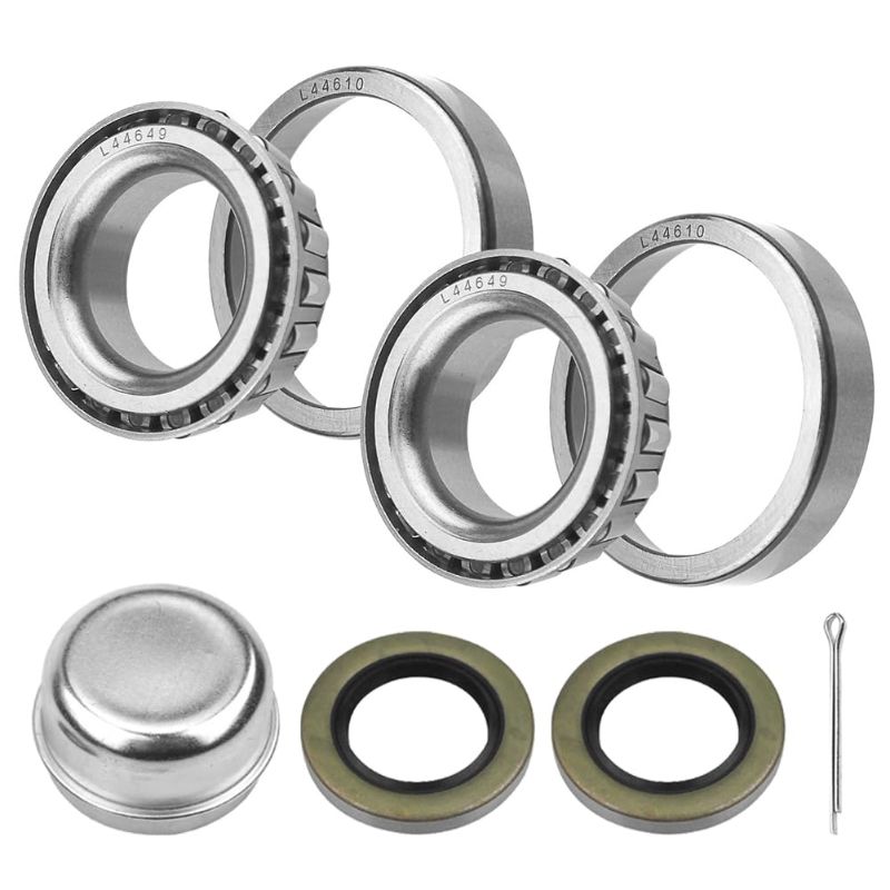 Photo 1 of L44649/L44610 Trailer Bearing Kits for 2000lbs Trailer Axle, Trailer Axle Bearing Kits with 1.98” Grease Cap, Grease Seals, Cotter Pins, Rotating Quiet and High-Speed Trailer Bearing