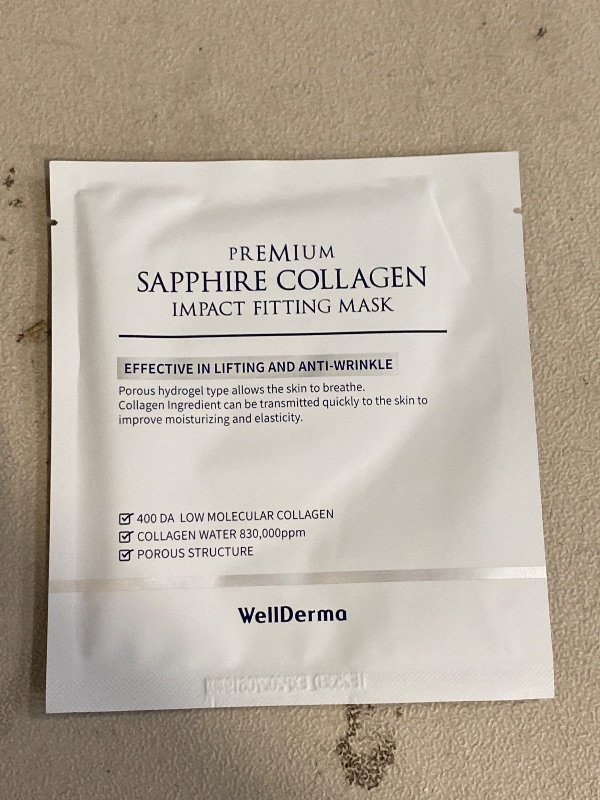 Photo 1 of WELLDERMA Sapphire Premium Collagen Impact Fitting Mask (4ea) Improves Elasticity