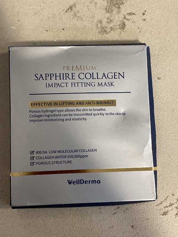Photo 1 of WELLDERMA Sapphire Premium Collagen Impact Fitting Mask (4ea) Improves Elasticity