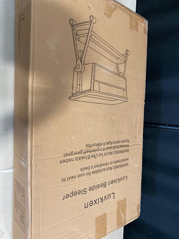 Photo 1 of 3 in 1 Baby Bassinet Bedside Sleeper with Mattress and Wheels, 5 Height Adjustable Bed Side Bassinets for Newborn, Gray Rocking Bassinet for Baby