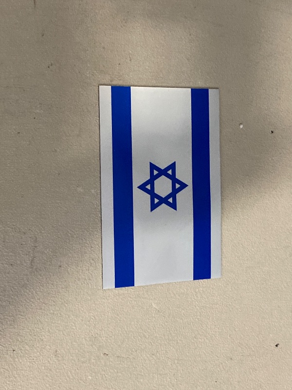 Photo 1 of Magnet Me Up Israel Israeli Flag Magnet Decal, 5x8 Inches, Blue and White, Heavy Duty Automotive Magnet for Car, Truck, SUV, Lockers, or Any Other Magnetic Surface