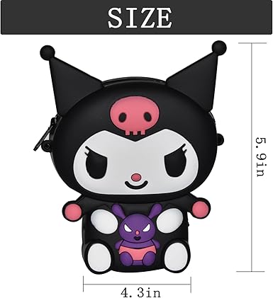 Photo 1 of Kitty Crossbody Bag with Adjustable Shoulder Strap, Handbag with Zipper Cute Mini Anime Kitty Coin Wallet Purse