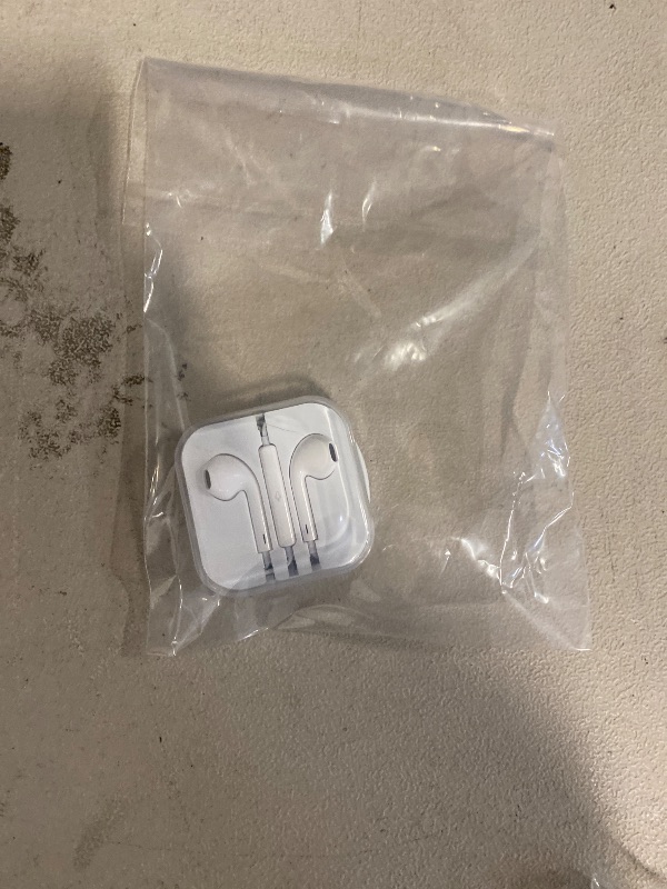 Photo 1 of Apple EarPods Headphones with 3.5mm Plug, Wired Ear Buds with Built-in Remote to Control Music, Phone Calls, and Volume