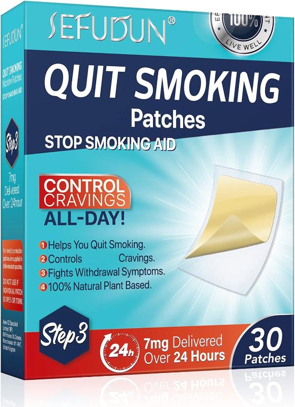 Photo 1 of Quit Smoking Patches Step 3, Step 3 to Quit Smoking, 7mg Delivered Over 24 Hours, Smoking Aid to Help Quit Smoking 30 Patches.