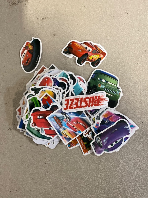 Photo 1 of American Cartoon Cars Stickers for Kids Animation Classic Cartoon Anime Stickers for Laptops, Computers, Water Bottles (Cars)