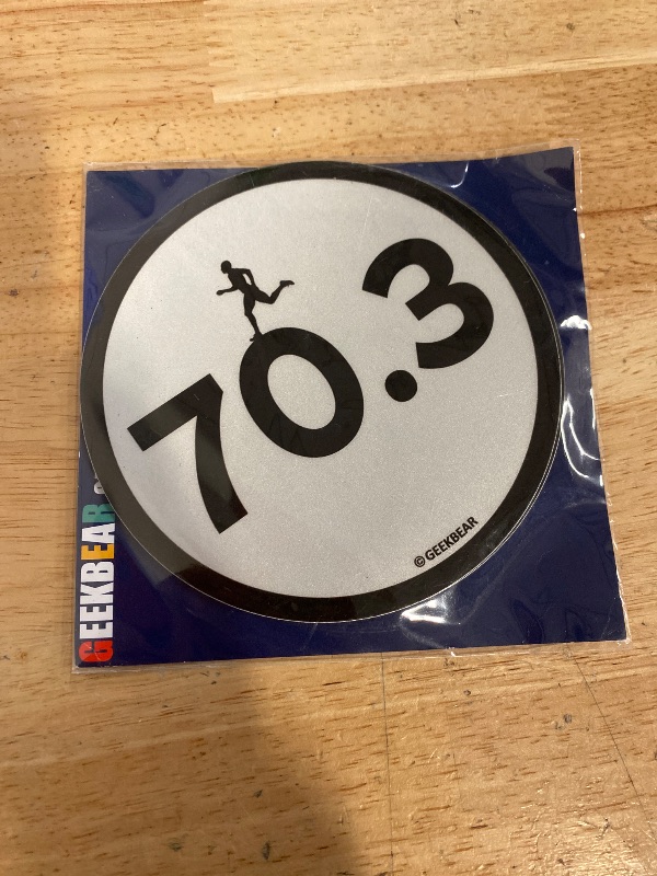 Photo 1 of GEEKBEAR 70.3 Marathon Car Magnet (2 Pack) - 4.7" Circular Shape