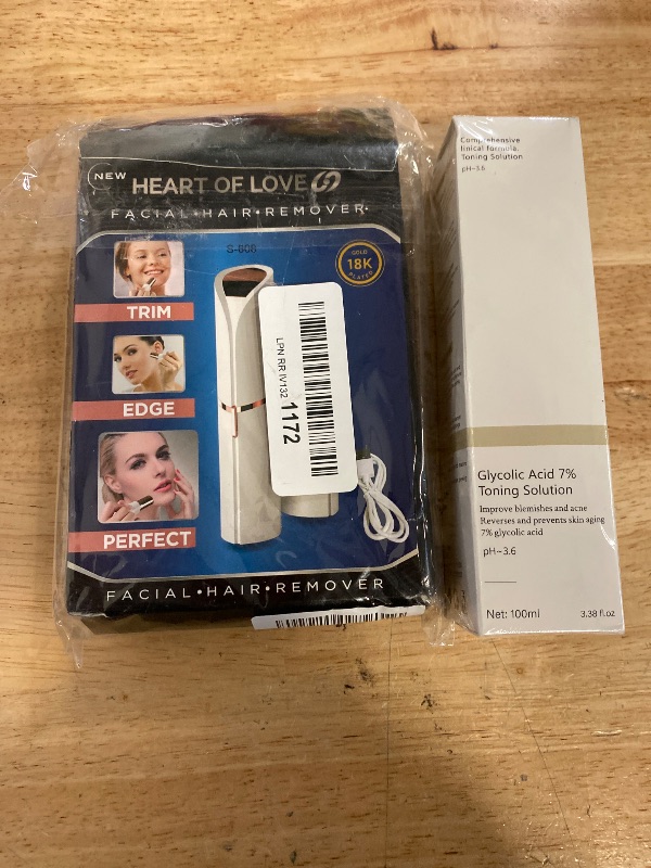 Photo 1 of 2pc Beauty - Face Shaver & Glycolic Acid Toning