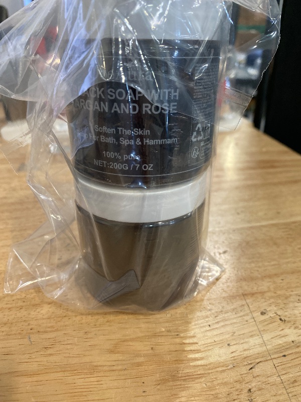 Photo 1 of Dragon Honor Morocco Black Soap With Argan And Rose, Zawina Morocco Black Beldi Soap, Zawina Moroccan Black Soap(200g/PCS, 2PCS)