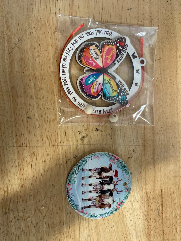 Photo 1 of Butterfly/Cow Ornaments