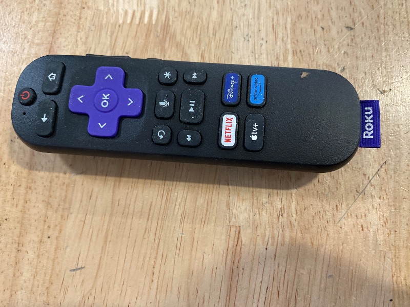 Photo 1 of Roku Voice Remote | Replacement TV Remote Control with Voice Control, Simple Setup, & Pre-Set App Shortcuts - Compatible with Roku TV, Players, & Audio Devices