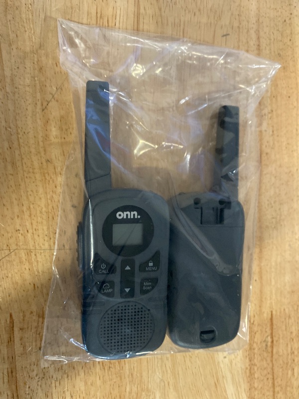 Photo 1 of Onn. 16 Miles Walkie Talkies 2 pack with Two Way Radios, LED Light, 121 privacy Channels