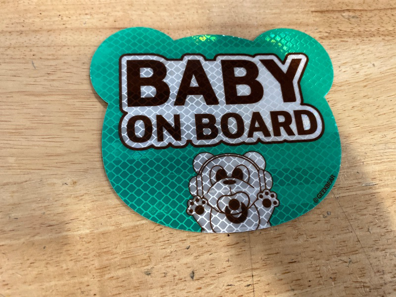 Photo 1 of GEEKBEAR [Signature] Baby on Board Car Magnet - Signature Line Series
