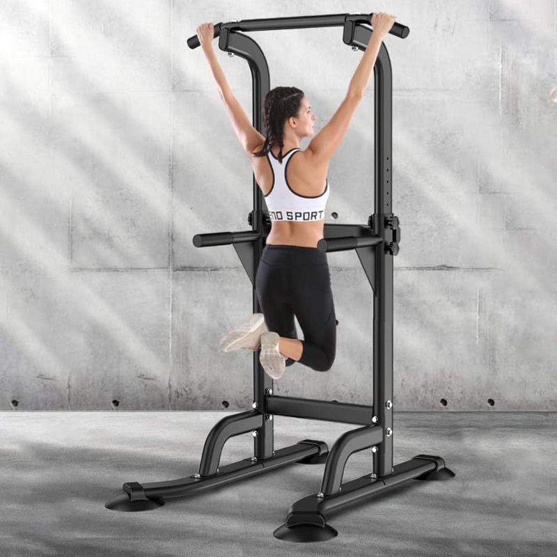 Photo 1 of SogesPower Power Tower Dip Station Pull Up Bar for Home Gym Adjustable Height Strength Training Workout Equipment,Pull Up Bar Station