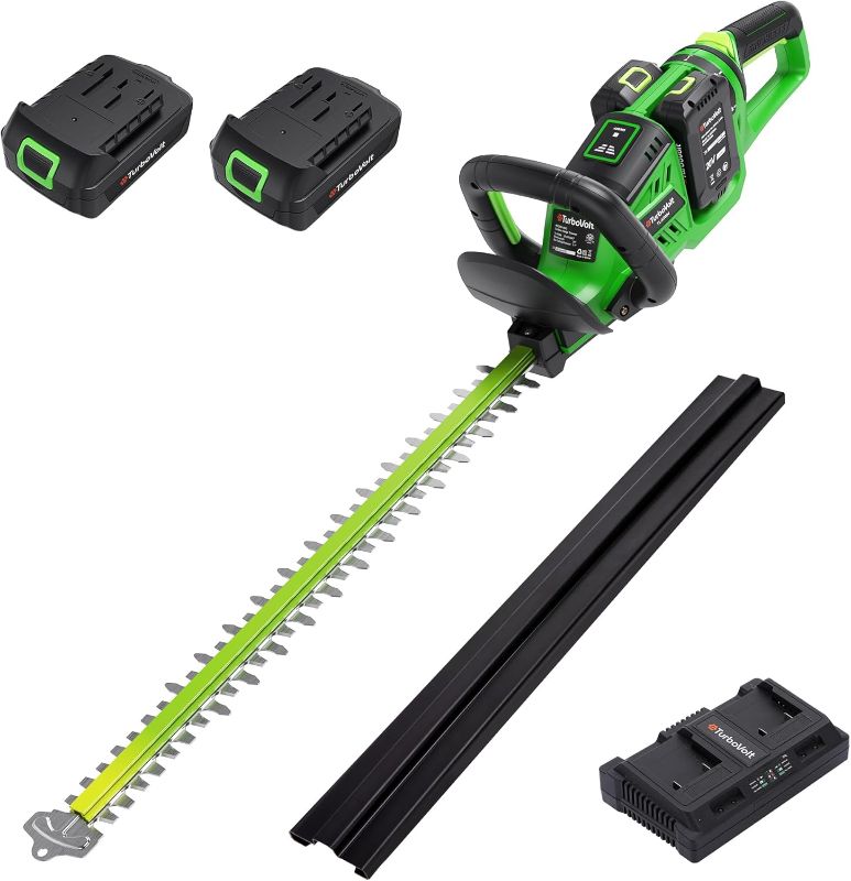 Photo 1 of 40V 24" Cordless Hedge Trimmer/Powerful Bush Trimmer, Electric Hedge Clippers & Shrub Trimmer for Precision Gardening, 2x2.0Ah Battery and Charger Included