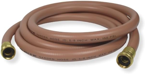 Photo 1 of Custom Length Garden Hose, 5/8in diameter Brown Hose with Brass Fittings, No Kink, No Leak, Lightweight and Heavy Duty (10 FT)