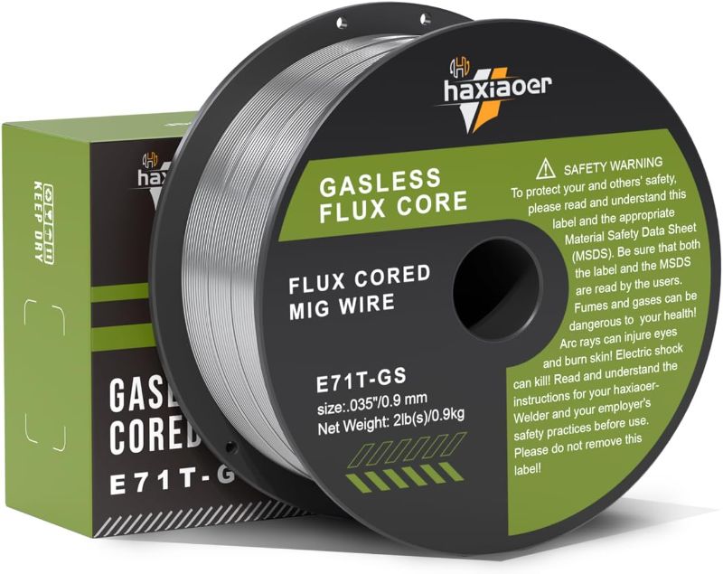 Photo 1 of 035'' 2 Pounds Flux Core Welding Wire 1 Pack,E71T-GS Gasless Mild Steel for Reduced Splatter and Better Corrosion Resistance