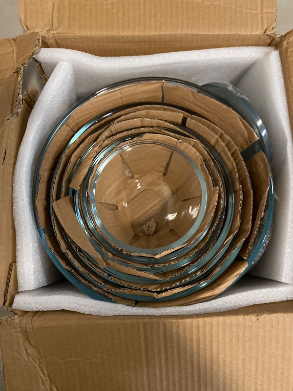Photo 1 of COOK WITH COLOR 12 Pc Glass Mixing Bowl Set with Lids – Borosilicate Glass Nesting Bowls for Cooking, Baking and Meal Prep, Gray