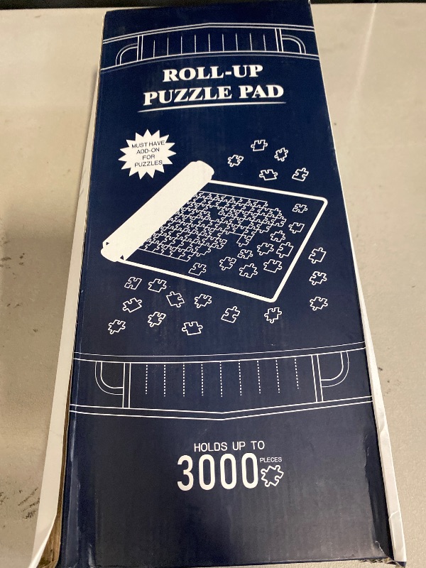 Photo 1 of Jigsaw Puzzle Mat Roll Up, Portable Saver Pad 53.2” x 35” Up to 3000 Pieces, Puzzle Matt Rollup with Non-Slip Rubber Bottom & Smooth Top. (6 Sorting Trays & 1 Storage Bag)