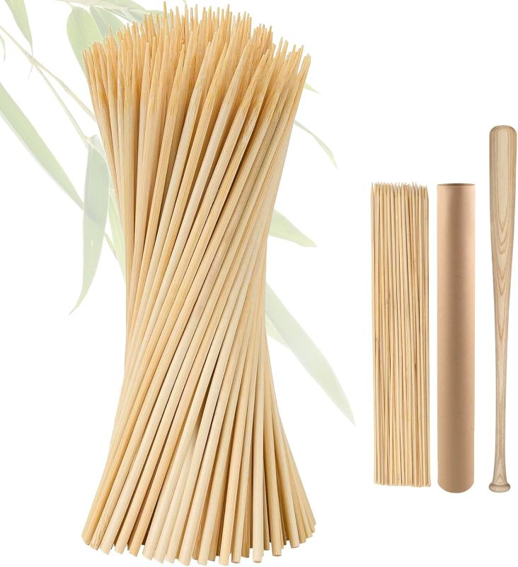 Photo 1 of BETESINE 6.3mm Thick 24 inch (Approx 2FT) Extra Long Bamboo Marshmallow Sticks, Bamboo Skewers for Grilling, 100 PCS Smores sticks for Fire Pit, Campfires, Hot Dogs, DIY Crafts & Plant Support
