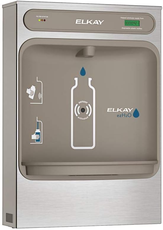 Photo 1 of Elkay LZWSSM EZH2O Bottle Filling Station Surface Mount, Filtered Non-Refrigerated Stainless, 25.44 x 17.94 x 8.19 inches, Stainless Steel