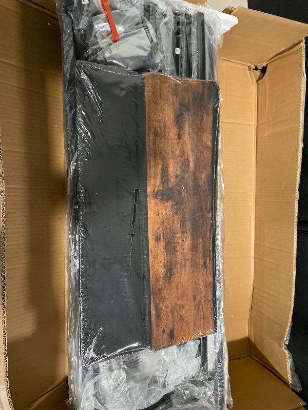 Photo 1 of Dresser for Bedroom with 9 Drawers & Shoe Rack Fabric Dressers & Chests of Drawers with LED Lights and Power Outlets Bedroom Dresser for Entryway, Halfway, Closet (Rustic Brown)