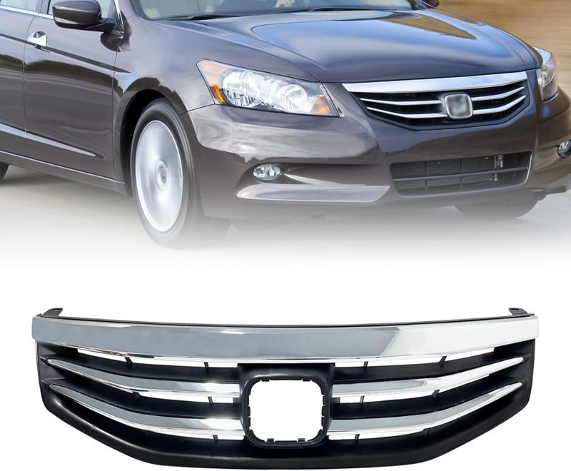 Photo 1 of
JHRISE Front Bumper Grille for Honda Accord 2011 2012 Black Chrome Molding Trim Grill HO1200203 71121TA0A11 Upper Hood Grill(2011-2012)