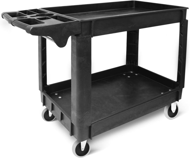 Photo 1 of 
MaxWorks 80855 500-lb Utility Service PP Cart With Two Trays and Wheels 30 Inch X 16 Inch Overall Dimensions