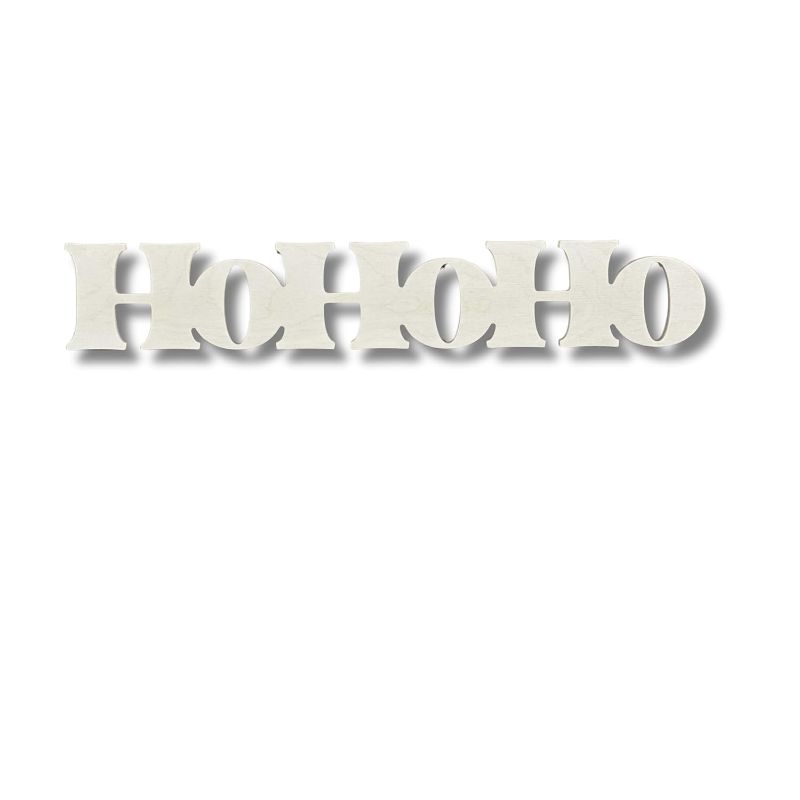 Photo 1 of Festive Wooden Sign - "HO HO HO" - Versatile Holiday Decor for Table, Wreaths, Doors, and Shelves