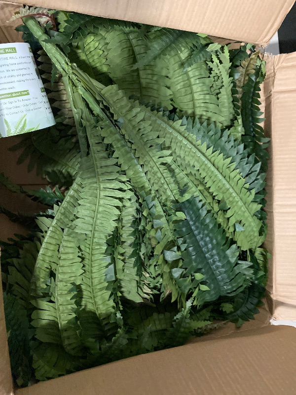 Photo 1 of MARTINE MALL 2Pcs 48'' Fake Ferns Artificial Ferns for Outdoors Look Real, 88 Branches Large Faux Boston Fern for Outdoor Planter Realistic UV Resistant Hanging Artificial Fake Plants for Porch Patio