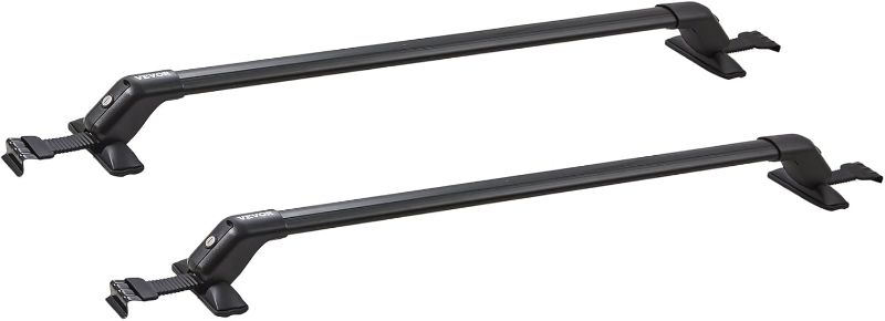Photo 1 of VEVOR Universal Roof Rack Cross Bars, 41.3" Aluminum Roof Rack with 155 lbs Load Capacity, Adjustable Roof Crossbars with Locks, fit Cars Without Side Rail, for SUVs, Sedans, and Vans