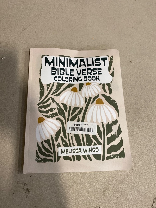 Photo 1 of Minimalist Bible Verse Coloring Book: Boho Wildflowers with Scripture to Color for Adults & Teens